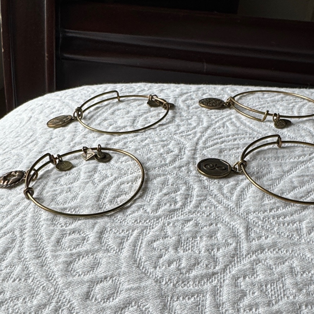 Gold Charm Bangle Set - Picture 6 of 6